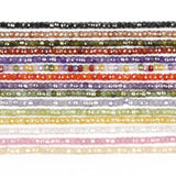 3x2mm Faceted CZ Rhinestone Beads Multicolor Round Loose Beads