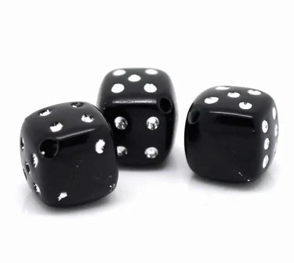 100Pcs Opaque Acrylic Cube Dice Spacer Beads 9x9mm
