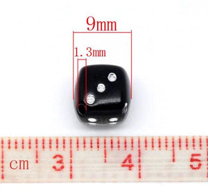 100Pcs Opaque Acrylic Cube Dice Spacer Beads 9x9mm