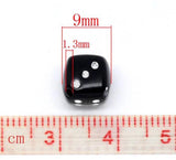 100Pcs Opaque Acrylic Cube Dice Spacer Beads 9x9mm