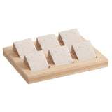 Wood Stud Earring Display Stand with Tray Holder