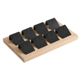 Wood Stud Earring Display Stand with Tray Holder