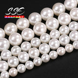Shell Pearl Round Beads 2-16MM for Jewelry Making