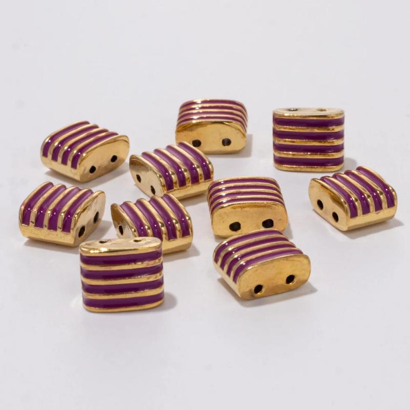 30pcs Square Shape Beads Charms Painted Colorful Beads DIY Accessory