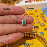 30pcs Square Shape Beads Charms Painted Colorful Beads DIY Accessory