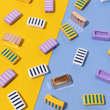 20pcs 6X12MM Enamel Rectangle Crooked Beads for Bracelets Making DIY Jewelry