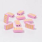 20pcs 6X12MM Enamel Rectangle Crooked Beads for Bracelets Making DIY Jewelry