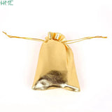 50Pcs/lot Gold/Silver Drawstring Organza Jewelry Gift Pouches