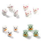5Pcs Animal Lampwork Glass Beads for DIY Jewelry Making