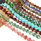 Agate Cross Shape Beads for Jewelry Making DIY Bracelet Necklace