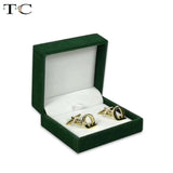 Green Cufflinks Box Jewelry Storage Container