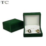 Green Cufflinks Box Jewelry Storage Container