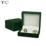 Green Cufflinks Box Jewelry Storage Container