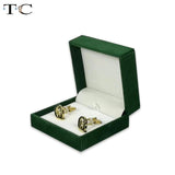 Green Cufflinks Box Jewelry Storage Container
