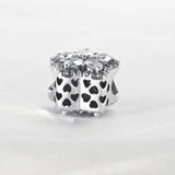 Pave Flower Star CZ Charm for Bracelet Bangle DIY Jewelry Bead