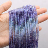 2mm Fluorite Faceted Cube Stone Loose Beads 14'' Strand