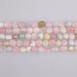 Natural Morganite Beads 8-10mm Oval Gravel for Bracelet
