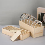 Wooden Headband Storage Box Hair Accessory Organizer