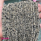 Natural Dalmatian Stone Loose Beads 2mm 3mm 4mm Faceted Round DIY Jewelry Making