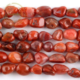Red Carnelian Stone Beads Freeform Spacer Loose Beads