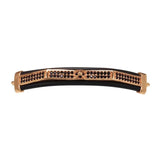 3Pcs Copper CZ Beads Bracelet Bangle Inlaid Zircon Golden Rose