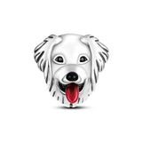 925 Ley Silver Golden Retriever Shape Pendant Charms for Original Bracelet