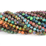 8mm Sea Sediment Jaspers Turquoises Stone Beads DIY Bracelets