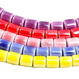 50 PCS Ceramic Cylinder Beads DIY Spacer Loose Bead Jewelry Making