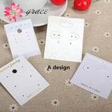50pc Hanging Dangle Earring Cards Stud Ear Hooks Packing Cards