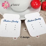 50pc Hanging Dangle Earring Cards Stud Ear Hooks Packing Cards