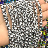 8mm Glass Beads Stripe Lampwork For Jewelry Making Bracelet DIY