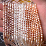 90pcs Oval Freshwater Pearl Beads Loose Beads for DIY Necklace