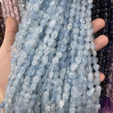 100% Natural Aquamarine Irregular Beads 8-12mm Gravel Beads