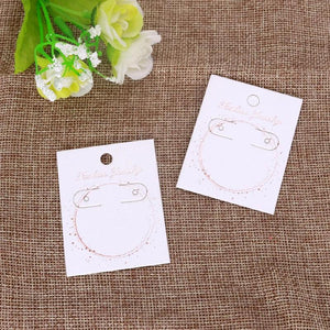 50pcs Wedding Jewelry Earring Display Cards 4.5x5.8cm Ear Studs Clip Card