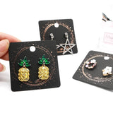 50pcs Wedding Jewelry Earring Display Cards 4.5x5.8cm Ear Studs Clip Card