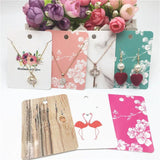 50Pcs 8x6cm Paper Pendant/Necklace Cards Jewelry Displays Card