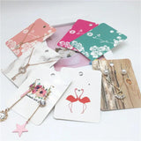 50Pcs 8x6cm Paper Pendant/Necklace Cards Jewelry Displays Card
