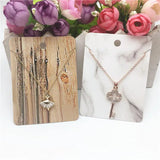 50Pcs 8x6cm Paper Pendant/Necklace Cards Jewelry Displays Card