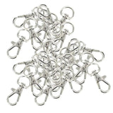 30pcs Swivel Carabiners Keychain Silver