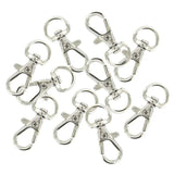 30pcs Swivel Carabiners Keychain Silver