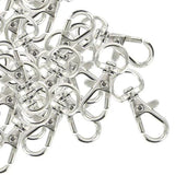 30pcs Swivel Carabiners Keychain Silver
