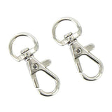 30pcs Swivel Carabiners Keychain Silver