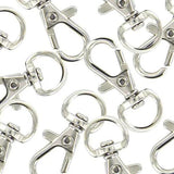 30pcs Swivel Carabiners Keychain Silver
