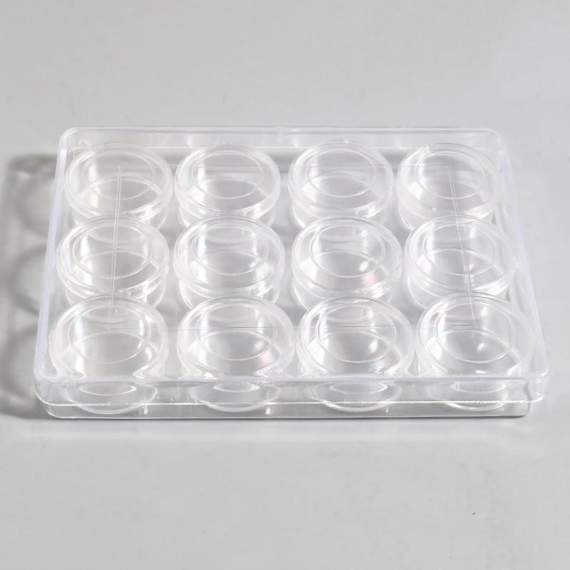12 Plastic Storage Container Box Transparent Organizer Seeds Beads Storage Tray