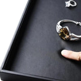 Leather Jewelry Display Tray Perfume Accessories Organizer