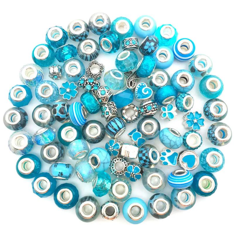 Alloy Mix Rhinestone Large Hole Bead Jewelry Making DIY Bracelet Bangle Charm
