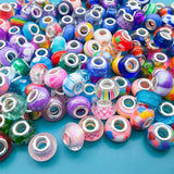 Alloy Mix Rhinestone Large Hole Bead Jewelry Making DIY Bracelet Bangle Charm