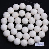 Natural Sponge Coral Round Beads Strand 15 Inch