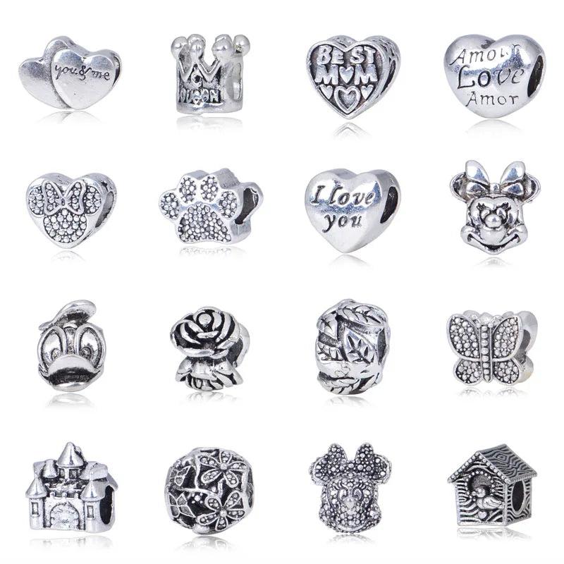 Vintage House Cartoon Charm Beads for Women DIY Jewelry