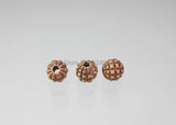 300pcs 8mm Acrylic Round Stripe Natural Wood Beads JB119#